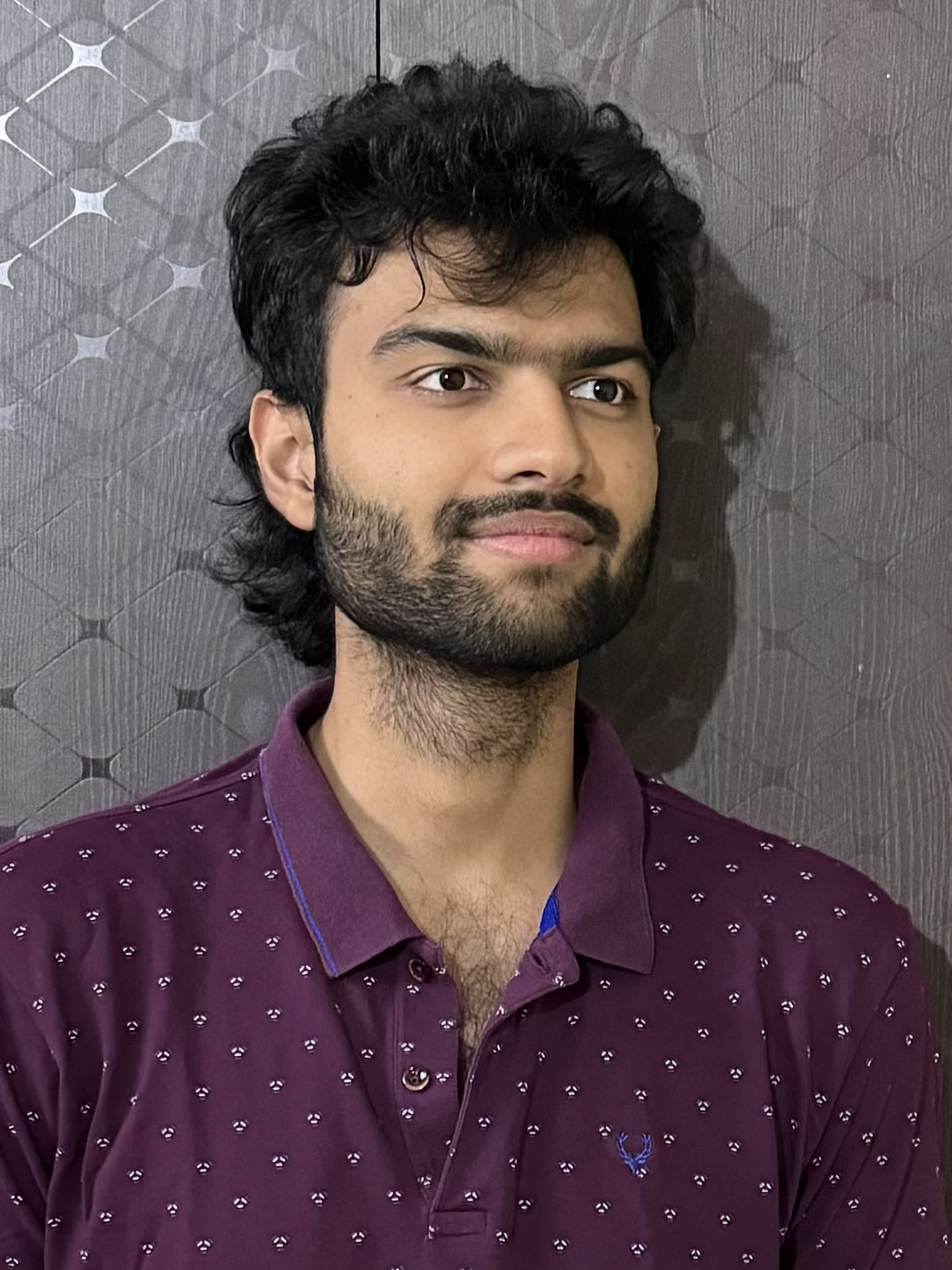 Man in Purple T-shirt